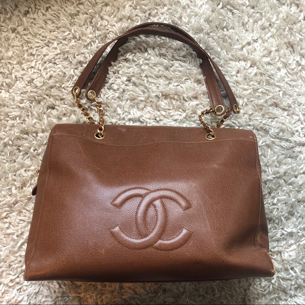Authentic Chanel Jumbo Extra Large Caviar Bag